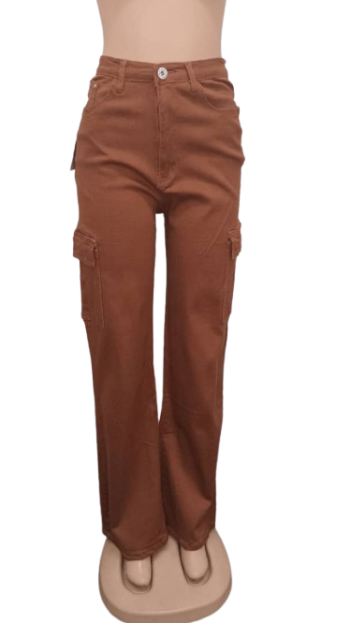 Popular Singer Denim Jeans Brown Size 28