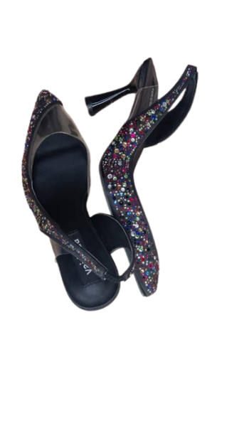 Vaidada Black Sandals With Multicolor Stone Size 40