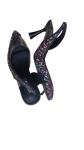 Vaidada Black Sandals With Multicolor Stone Size 40