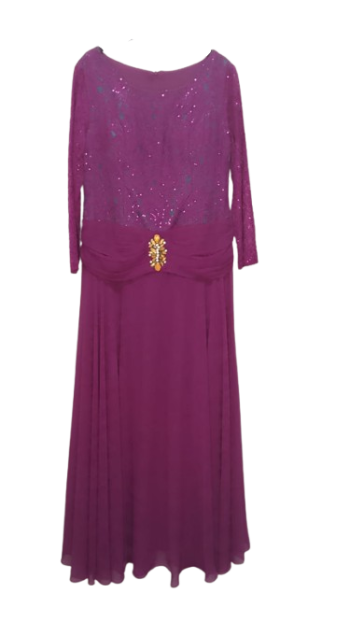 De Tual Puple Long Gown Size 46