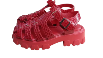 Fashion B.m Red Sandals Size 41