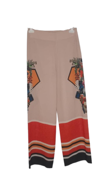 Miarte Orange Multicolor Trouser Size 1