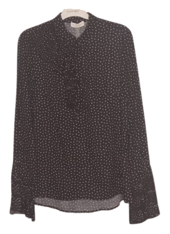 Bluecoco Black Top With White Pokerdot Size 38