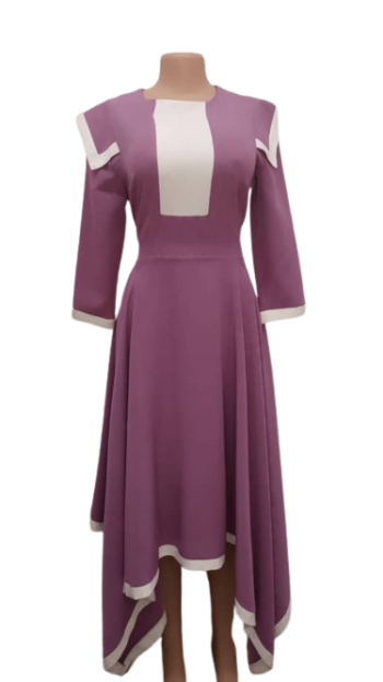 Niwro's Fashion Lilac And White Gown Size 38