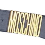 Moschino Leather And Elastic Black Belt