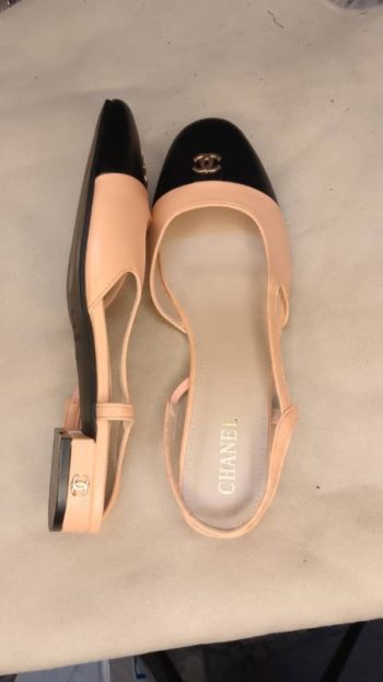 Channel Peach Flat Sandals Size 42