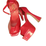 Ego Red Heel Sandals Size 38