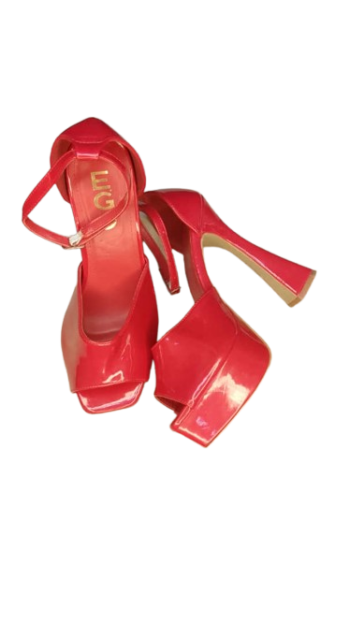 Ego Red Heel Sandals Size 38