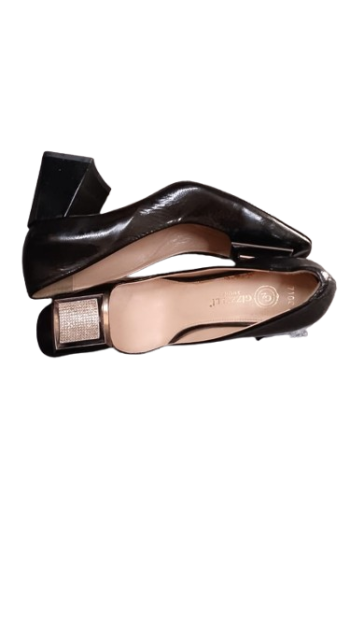 Black Gizzelli Cover Shoes With Stone Size 38